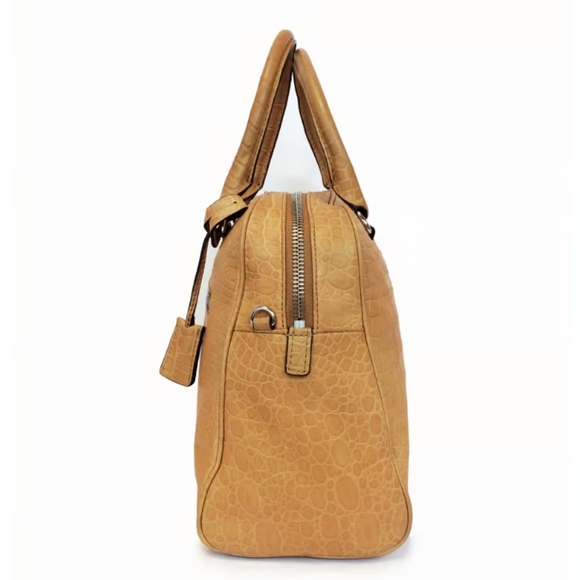 Michael Kors Key Lock Camel Leather Satchel - Picture 5 of 10